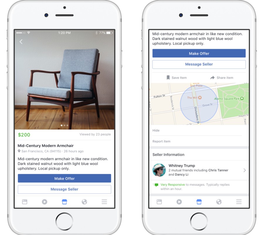 Facebook lance Marketplace, pour acheter et vendre des produits sur internet