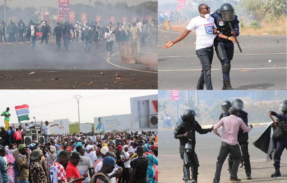 Violente manifestation en Gambie