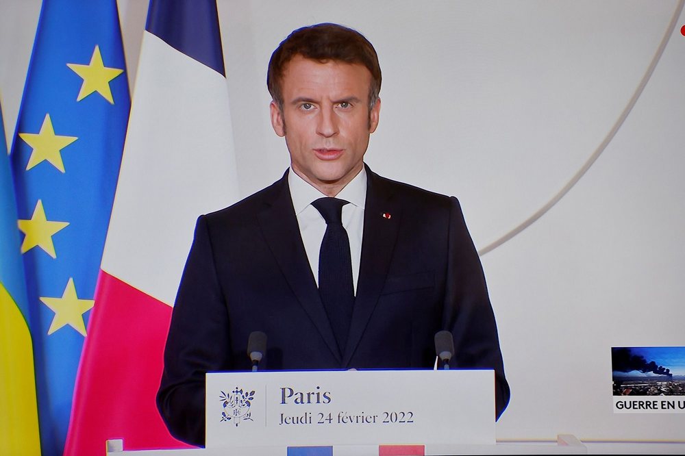 Emmanuel Macron - la France se tient aux côtés de l'Ukraine