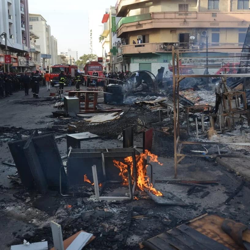 Incendie au marché Salle de vente à DAKAR