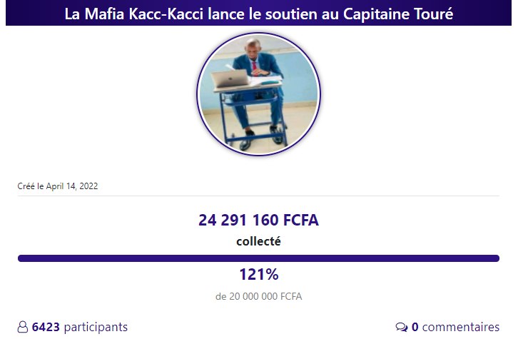 La Mafia Kacc-Kacci lance le soutien au Capitaine Touré