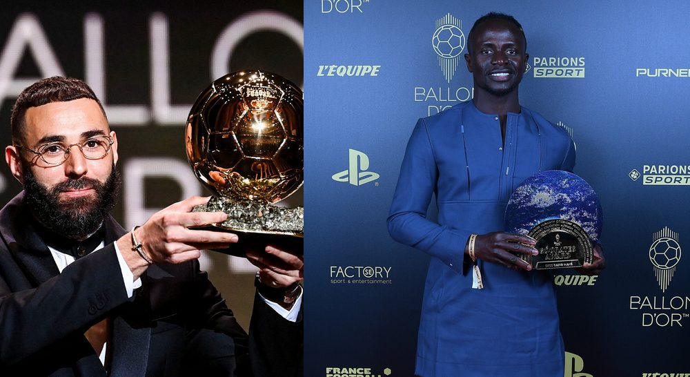 Ballon d'Or 2022 - Sadio Mané se range derrière Karim Benzema sacré meilleur joueur