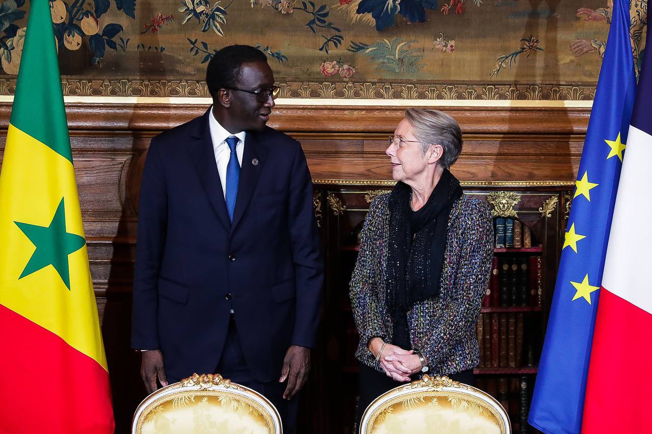 Premier Ministre Amadou Ba et Élisabeth BORNE PM de la France