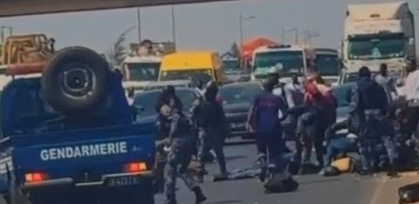 Accident voiture gendarmes à Dakar