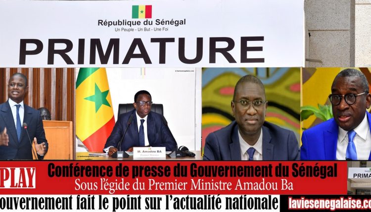 Premier Ministre Amadou Ba et son Gouvernement face à la Presse