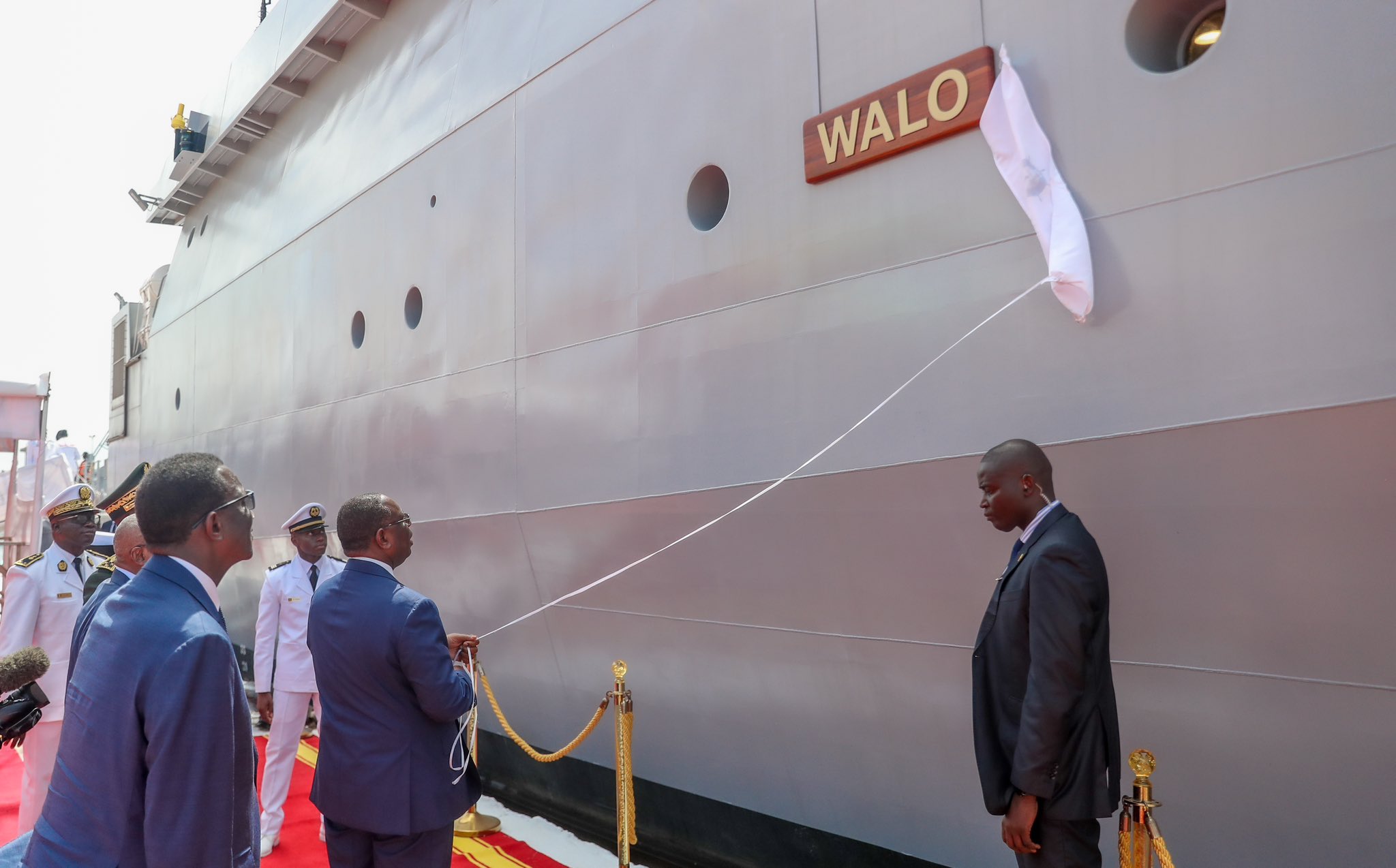 Macky Sall réceptionne le premier patrouilleur lance-missiles du Sénégal, Patrouilleur de haute mer le Walo (3)