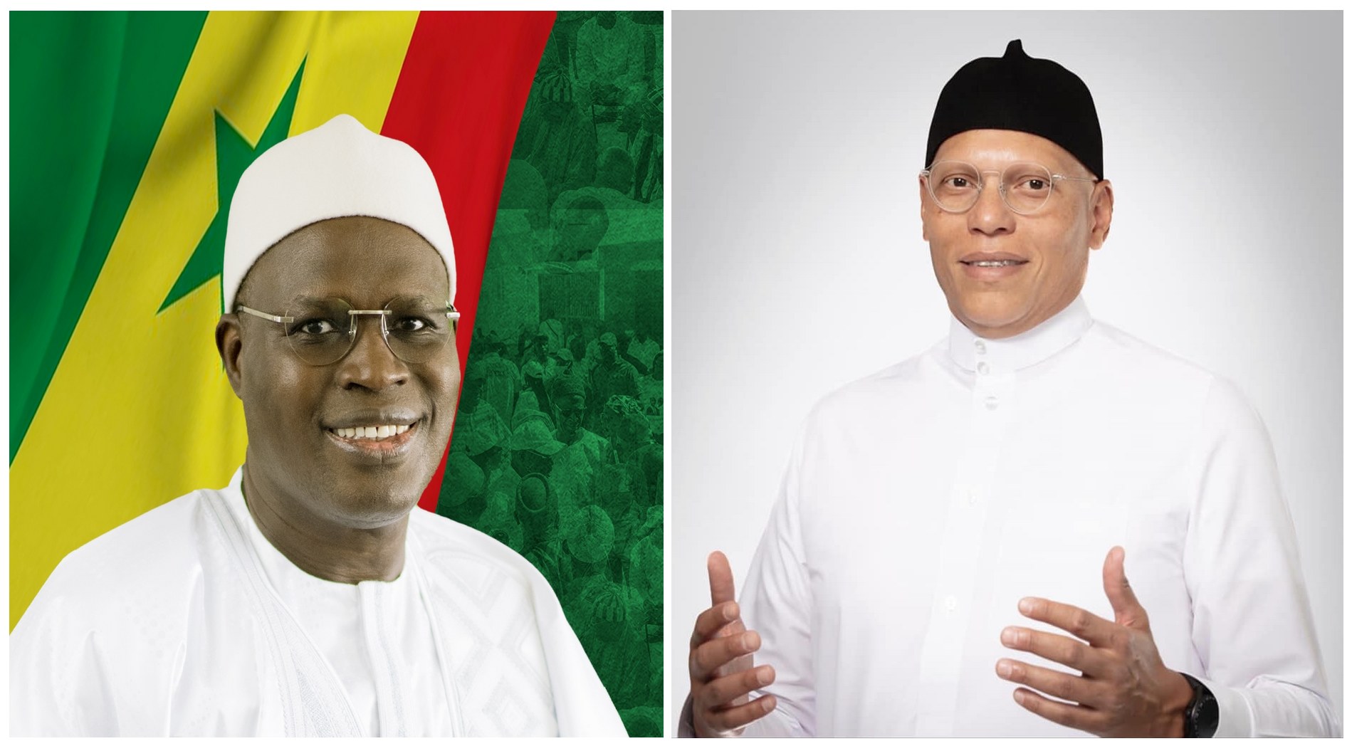 Sénégal - Karim Wade et Khalifa Sall Présidentielle 2024, Montage laviesenegalaise.com