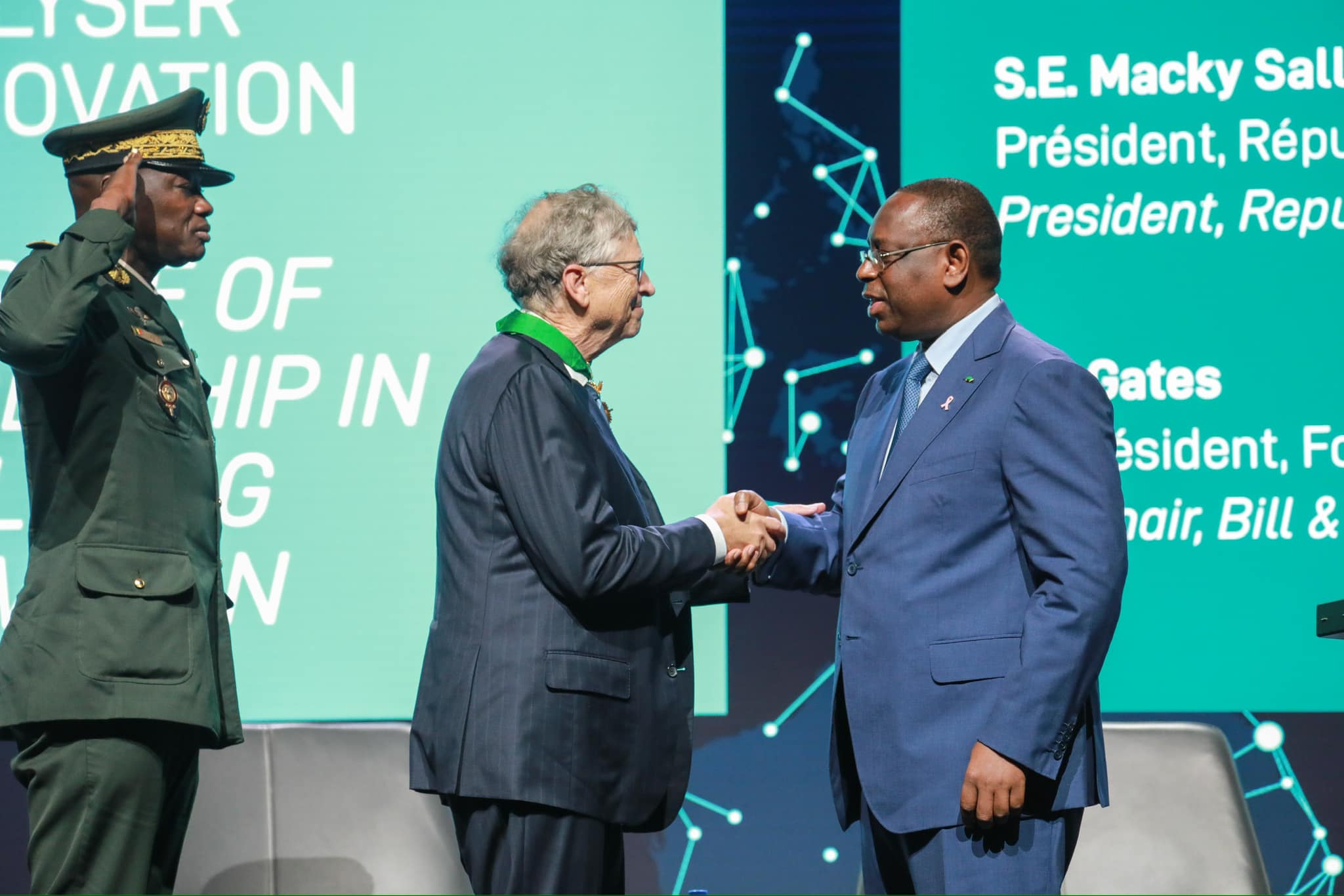 Macky Sall et Bill Gates - scientifique et philanthrope américain