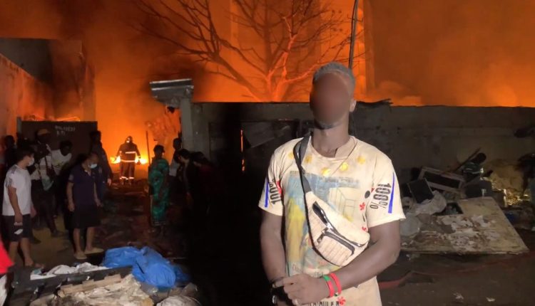 Un violent incendie au marché Petersen de Dakar