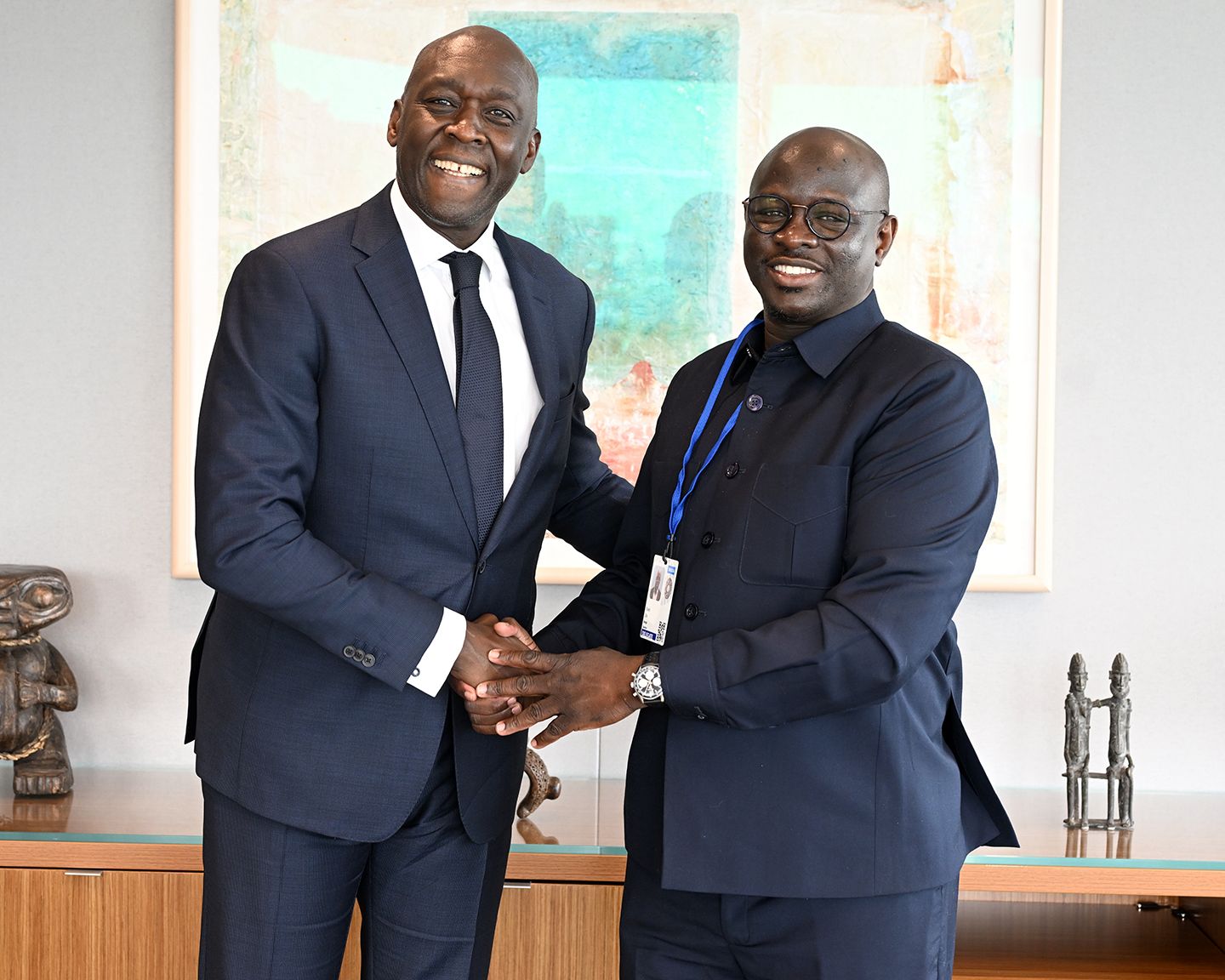 Makhtar Diop de la Banque mondiale et Cheikh Diba - ministre des finances et du Budget du Sénégal