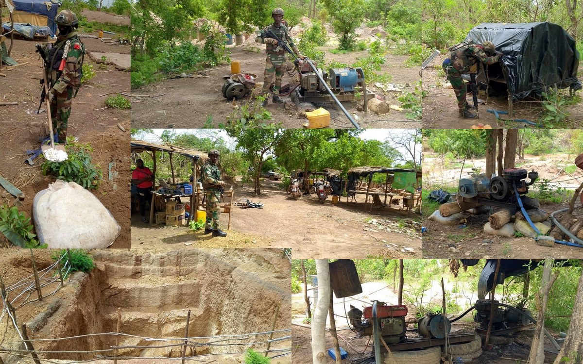 Kédougou - L'armée démantèle un site clandestin d'orpaillage à SARAYA